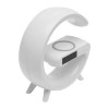 Ночник RGB 3в1 + Bluetooth колонка та бездротова зарядка G63 Smart Small White CNV