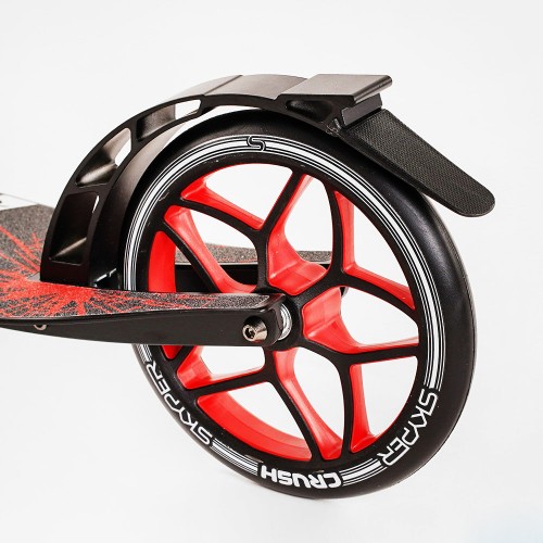 Двоколісний самокат алюмінієвий фара амортизатор Skyper Crush 100 кг Red (116955) Двоколісний самокат алюмінієвий фара амортизатор Skyper Crush 100 кг Red (116955)