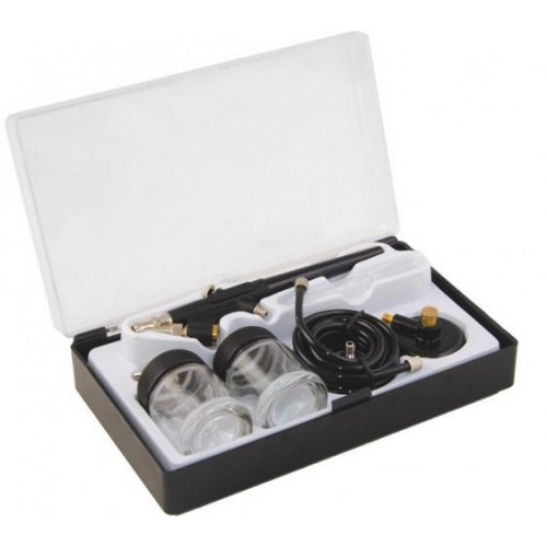 Міні аерограф з набором аксесуарів MASTERTOOL 81-8710