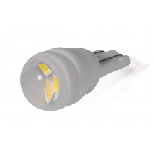 Світлодіодна лампа StarLight T10 3 діода SMD-2835 12V 0.5W WHITE прозора лінза CERAMIC