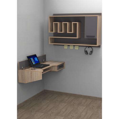 Комп'ютерний стіл Тиса Мебель Тіса Стиль-11 Сонома Графіт 260x500x1050 мм Комп'ютерний стіл Тиса Мебель Тіса Стиль-11 Сонома Графіт 260x500x1050 мм