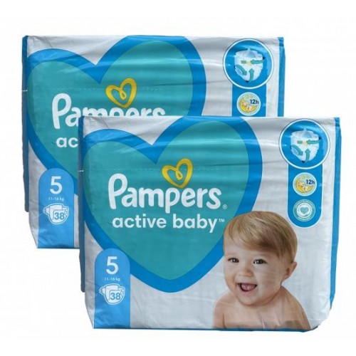 Дитячі одноразові підгузки Pampers Active Baby 5 11-16  кг 76 шт в інтернет супермаркеті PbayMarket!