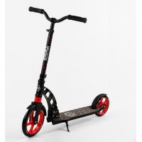 Двоколісний самокат Best Scooter колеса PU складаний амортизатор 70 кг Black and red (103455)