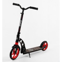 Двоколісний самокат Best Scooter колеса PU складаний амортизатор 70 кг Black and red (103455)