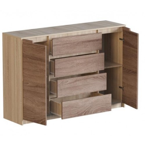 Комод для речей Еверест Мікс-3 Ролики сонома трюфель Комод для речей Еверест Мікс-3 Ролики сонома трюфель