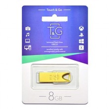 Флеш-накопичувач USB 8GB T&G 117 Metal Series Gold (TG117GD-8G)