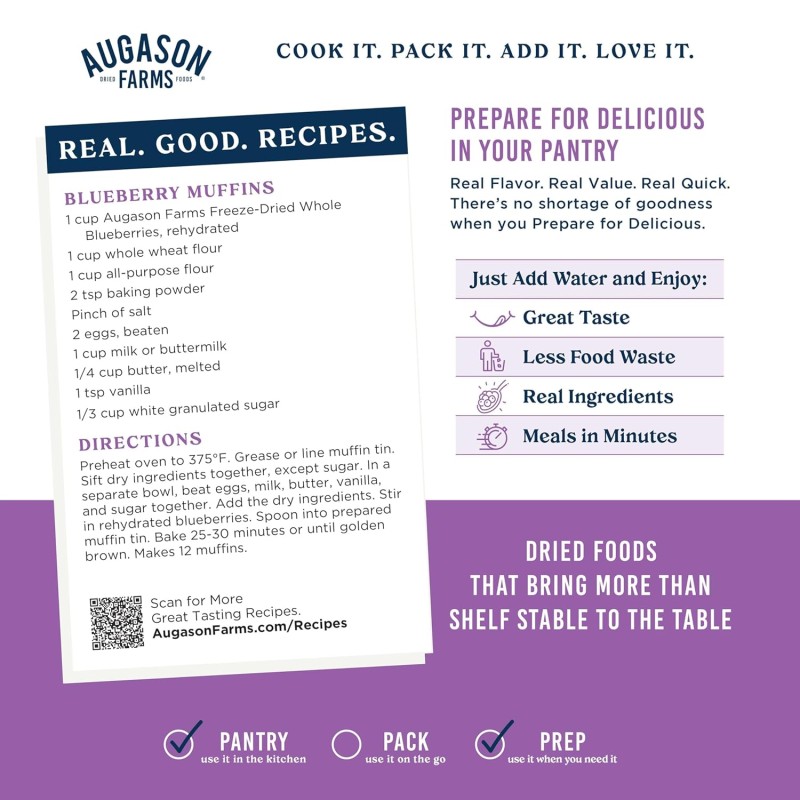 Сублімована чорниця з великим терміном придатності 30 років Augason Farms, 26 порцій