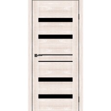 Дверне полотно MS Doors GEORGIA 90см дуб шампань чорне скло