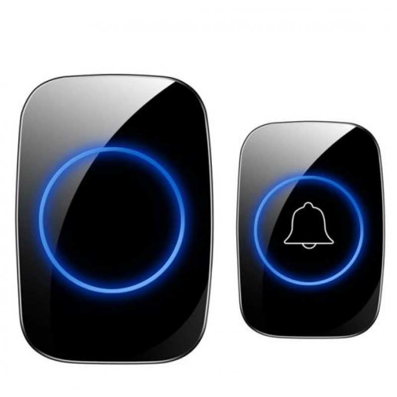 Безпровідний дверний дзвінок Emastiff 38 мелодій зона покриття 150 м Чорний