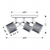 Спот Candellux Canabera 35x17 см Чорний (98-83098)