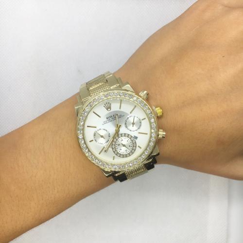 Наручний годинник жіночий Clockhouse Rolex Золотистий (IBW490YO)