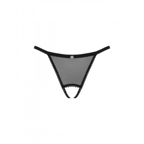 Прозорі стрінги з доступом Obsessive Celia Noir crotchless thong XS/S в інтернет супермаркеті PbayMarket!