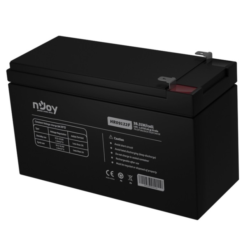 Акумуляторна батарея nJoy HR09122F 12V 9AH (BTVACIUOCTH2FCN01B) AGM