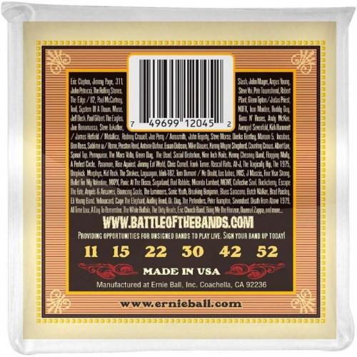 Струни для акустичної гітари Ernie Ball 2045 Earthwood 80/20 Bronze Silk Steel Soft Acoustic Guitar Strings 11/52 Струни для акустичної гітари Ernie Ball 2045 Earthwood 80/20 Bronze Silk Steel Soft Acoustic Guitar Strings 11/52