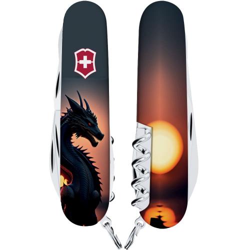 Складаний ніж Victorinox Climber Zodiac 91 мм 14 функцій Дракон у променях сонця (1.3703.3_Z3270p) Складаний ніж Victorinox Climber Zodiac 91 мм 14 функцій Дракон у променях сонця (1.3703.3_Z3270p)