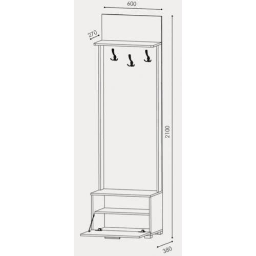 Передпокій кутовий Бриз Еверест венге комбі Передпокій кутовий Бриз Еверест венге комбі