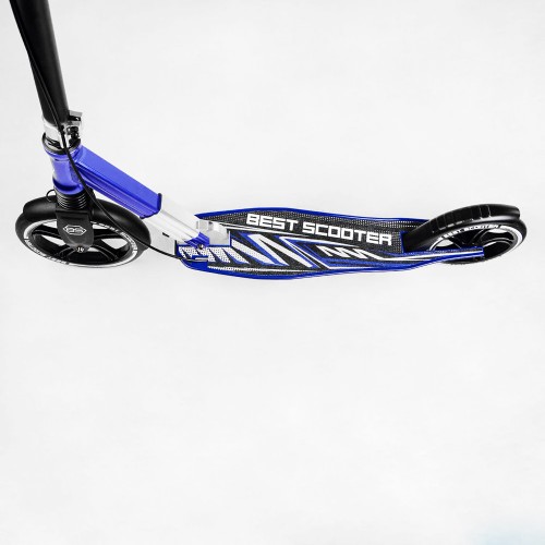 Двоколісний складаний самокат Best Scooter 100 кг Black and dark blue (113218) Двоколісний складаний самокат Best Scooter 100 кг Black and dark blue (113218)