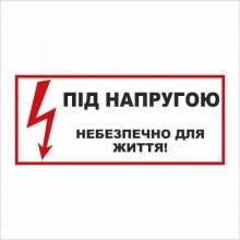 Табличка Vivay Під напругою 30x15 см (5898)