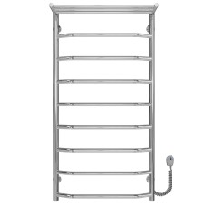 Рушникосушарка електрична Трапеція з полицею П9 500х1000 Deffi Хром EF16 (C.TP.100.50.9.E.C.R.5)