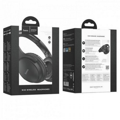 Бездротові навушники накладні Bluetooth HOCO Mighty W40 Black N