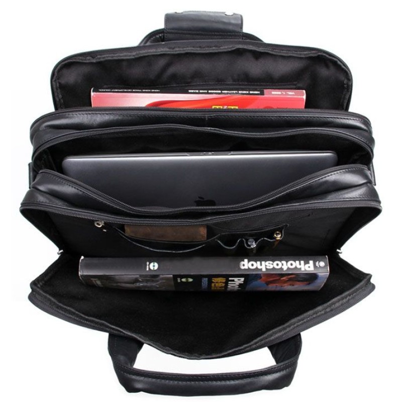 Сумка чоловіча Vintage 14242 для ноутбука 15.6 Чорна, Чорний