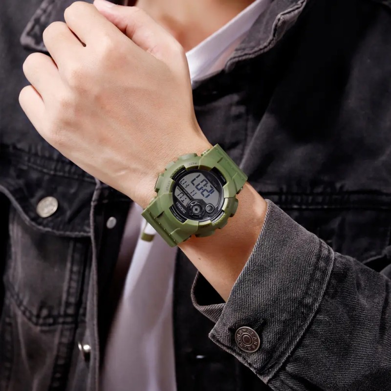 Чоловічий наручний спортивний годинник Skmei 1583 Зелений