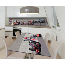 Наклейка 3Д вінілова на стіл Zatarga «Формула-1» 600х1200 мм для будинків, квартир, столів, кафе