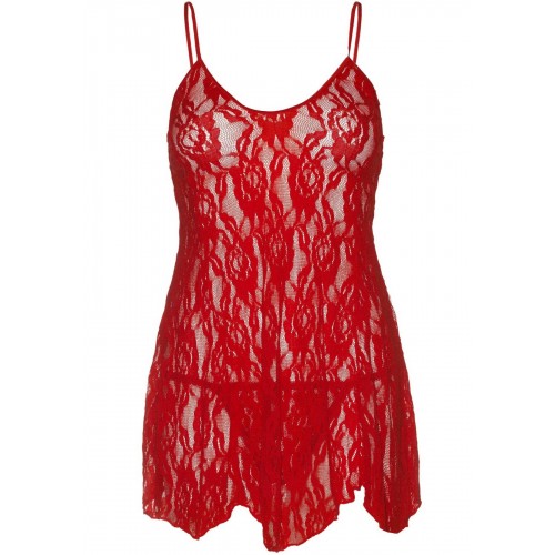 Пеньюар Leg Avenue Rose Lace Flair Chemise Red One Size в інтернет супермаркеті PbayMarket!