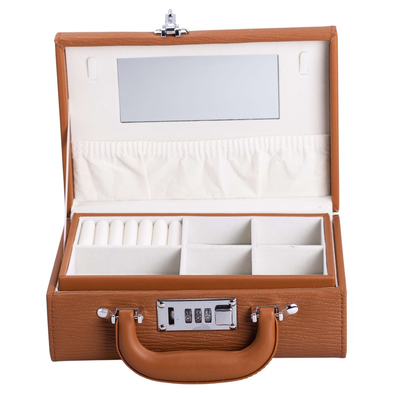 Кейс-органайзер для прикрас YIWU 24x16x9.5 см Коричневий (HP-5-24R)