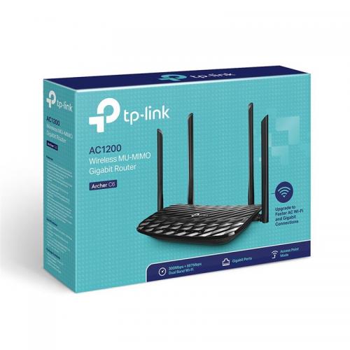 Бездротовий маршрутизатор TP-LINK Archer C6 (AC1200, 1*GE Wan, 4*GE LAN, MU-MIMO, 4 антени) в інтернет супермаркеті PbayMarket!