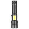 Ліхтар ручний Quantum QM-FL1035 Perfect 5W LED zoom + 3W COB з Type-C з функ Power Bank, Li-ion 18650/2600 mAh