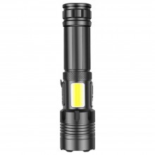 Ліхтар ручний Quantum QM-FL1035 Perfect 5W LED zoom + 3W COB з Type-C з функ Power Bank, Li-ion 18650/2600 mAh