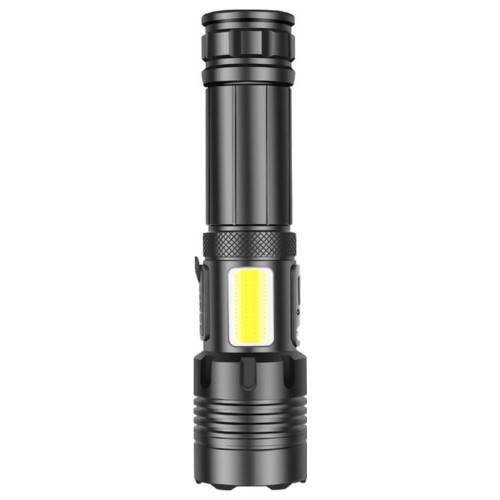 Ліхтар ручний Quantum QM-FL1035 Perfect 5W LED zoom + 3W COB з Type-C з функ Power Bank, Li-ion 18650/2600 mAh