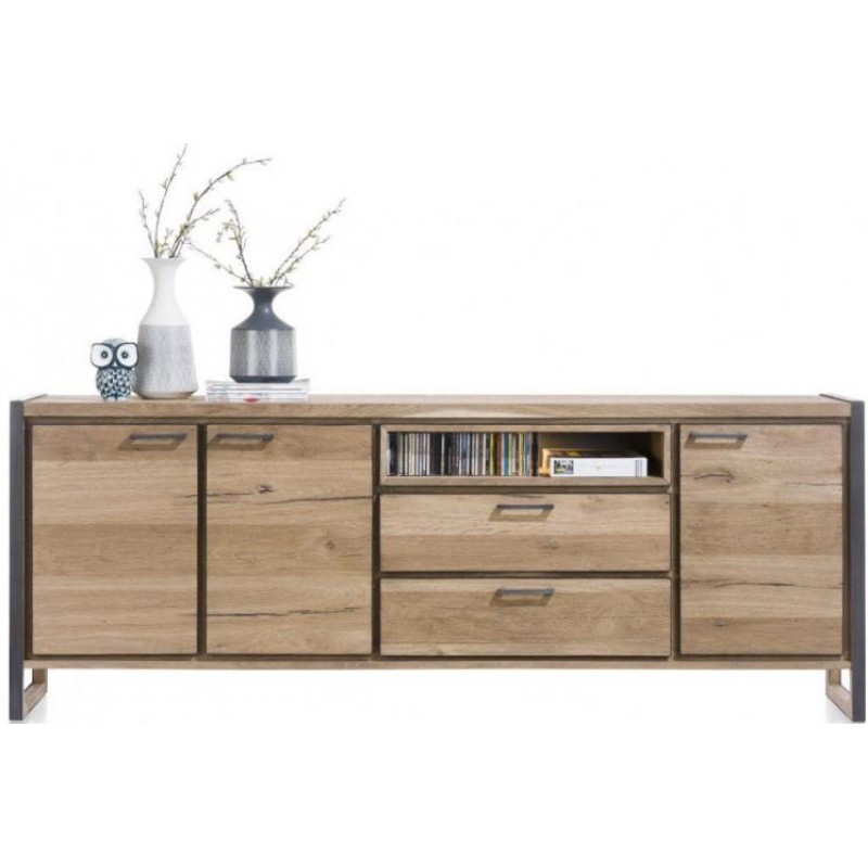 Тумба підставка для TV у стилі Loft NS-2148 630x1360x360 мм Черный