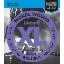 Струни для електрогітари D'Addario EXL115BT Nickel Wound Balanced Tension Medium Electric Strings 11/50