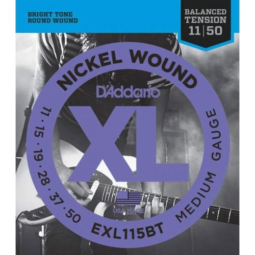Струни для електрогітари D'Addario EXL115BT Nickel Wound Balanced Tension Medium Electric Strings 11/50