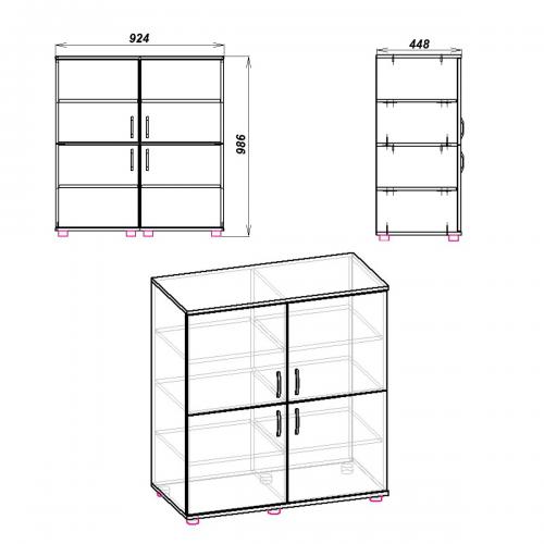 Комод для спальні Компанит 4Д Альба (Ev-1024) Комод для спальні Компанит 4Д Альба (Ev-1024)