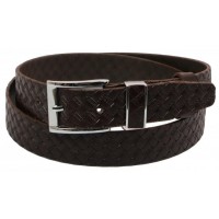 Шкіряний ремінь Skipper 110-130 x 3.5 см Коричневий (1138-35)