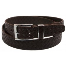 Шкіряний ремінь Skipper 110-130 x 3.5 см Коричневий (1138-35)