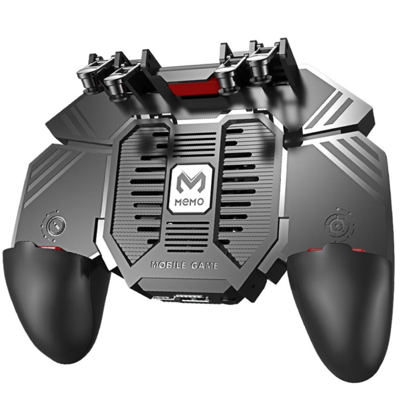 Бездротовий геймпад тригер для смартфонів Union PUBG Mobile AK77 з вентилятором та акумулятором на 4000 mAh + напальчники