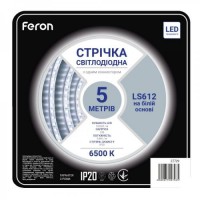 Led стрічка світлодіодна Feron LS612 9.6 Вт/м 12 В 6500K 5 м Білий (2692706889) Led стрічка світлодіодна Feron LS612 9.6 Вт/м 12 В 6500K 5 м Білий (2692706889)