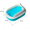 Туалет для кішок з лопаткою Taotaopets 226611 Blue 40х29х13.5 см