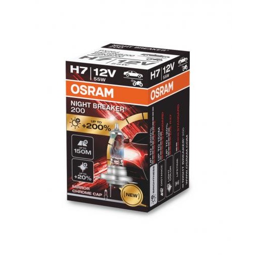 Автолампа OSRAM H7 64210NB200 Night Breaker +200% 55W 12V PX26d 1шт в інтернет супермаркеті PbayMarket!