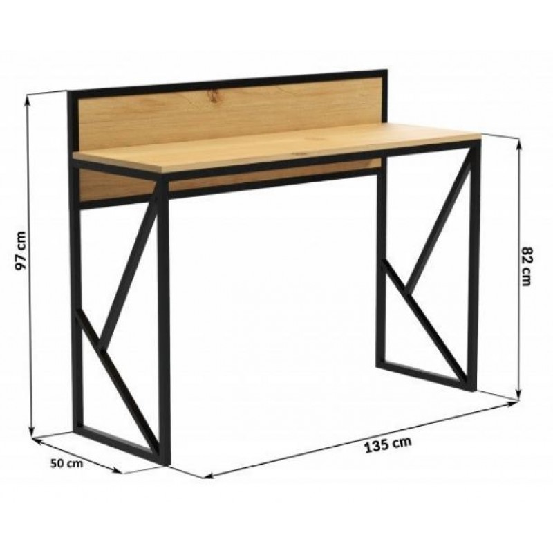 Офісний стіл у стилі Loft NS-1399 1000x1350x500 мм Черный