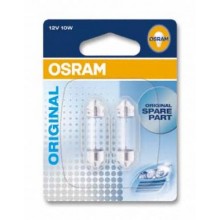 Автолампа ук. OSRAM 6438-02B C5W 28mm 12V SV8.5-8 10X2 Blister