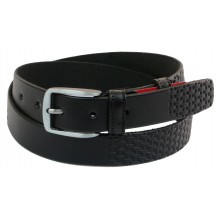 Шкіряний ремінь Skipper 110-130 x 3.5 см Чорний (1018-35)