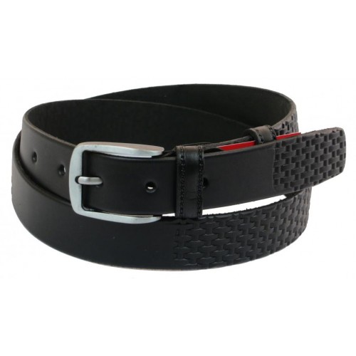Шкіряний ремінь Skipper 110-130 x 3.5 см Чорний (1018-35) Шкіряний ремінь Skipper 110-130 x 3.5 см Чорний (1018-35)
