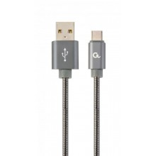 Кабель Cablexpert USB 2.0 A - USB Type-C 1м Сірий (CC-USB2S-AMCM-1M-BG)