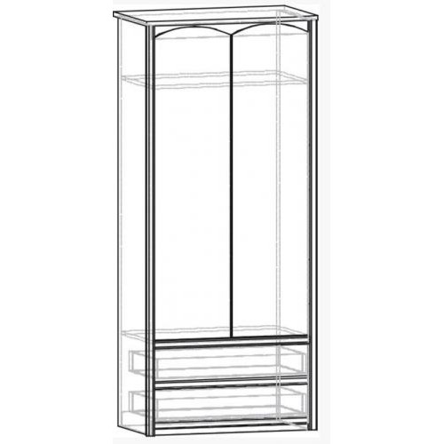 Шафа 2Д+2Ш Валенсія дуб самоа Меблі Сервіс Шафа 2Д+2Ш Валенсія дуб самоа Меблі Сервіс