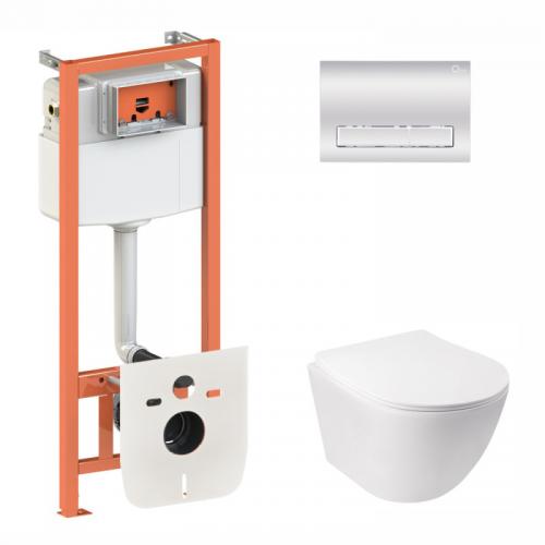 Набір Qtap Інсталяція 3 В 1 Nest Qt0133M425 З Панеллю Змиву Лінійної Qt0111M08381Crm + Унітаз З Сидінням Jay Qt07335176W Набір Qtap Інсталяція 3 В 1 Nest Qt0133M425 З Панеллю Змиву Лінійної Qt0111M08381Crm + Унітаз З Сидінням Jay Qt07335176W